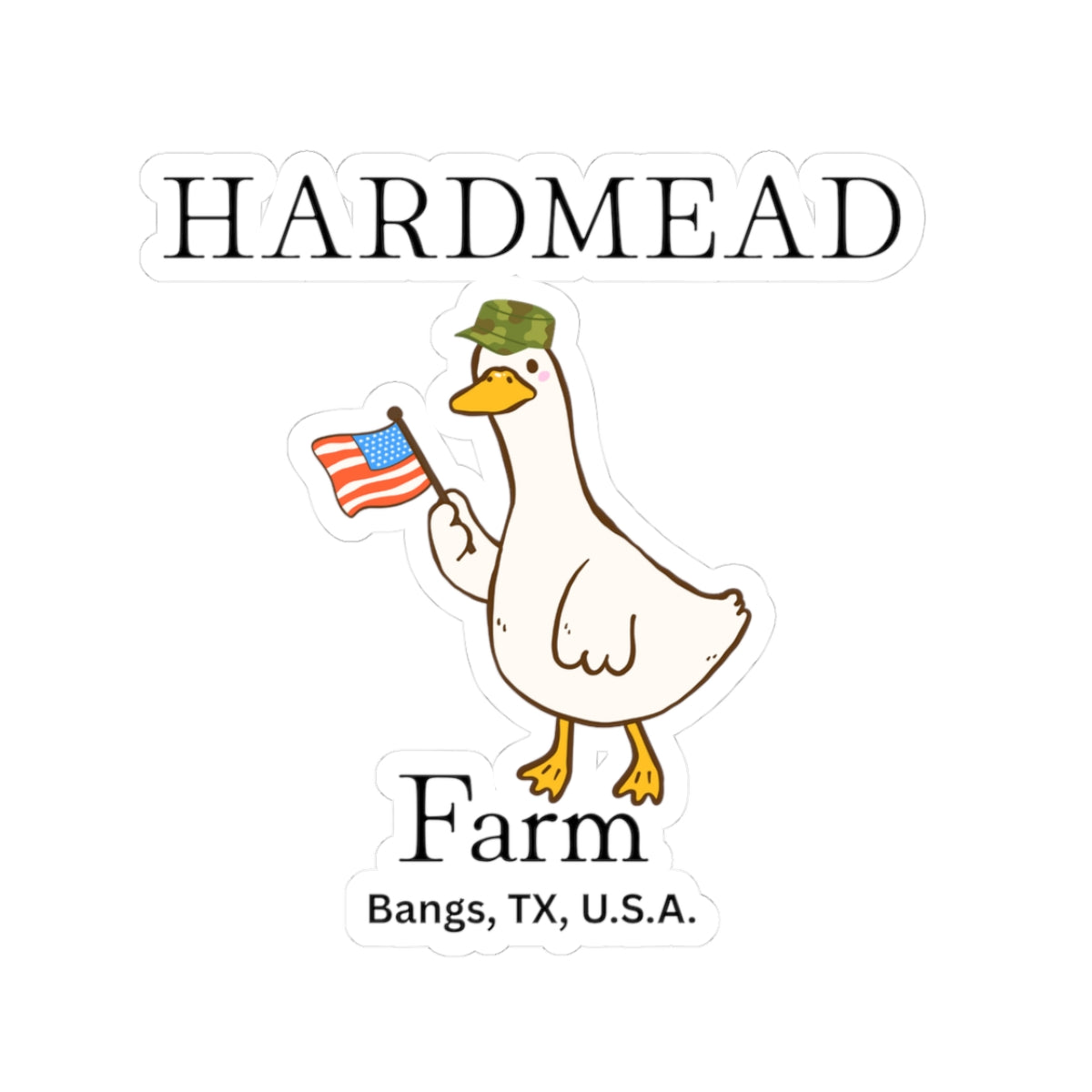 Farm-Themed Kiss-Cut Stickers - Hardmead Duck Design