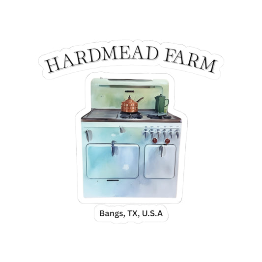 Rustic Kitchen Kiss-Cut Stickers - Chambers stove