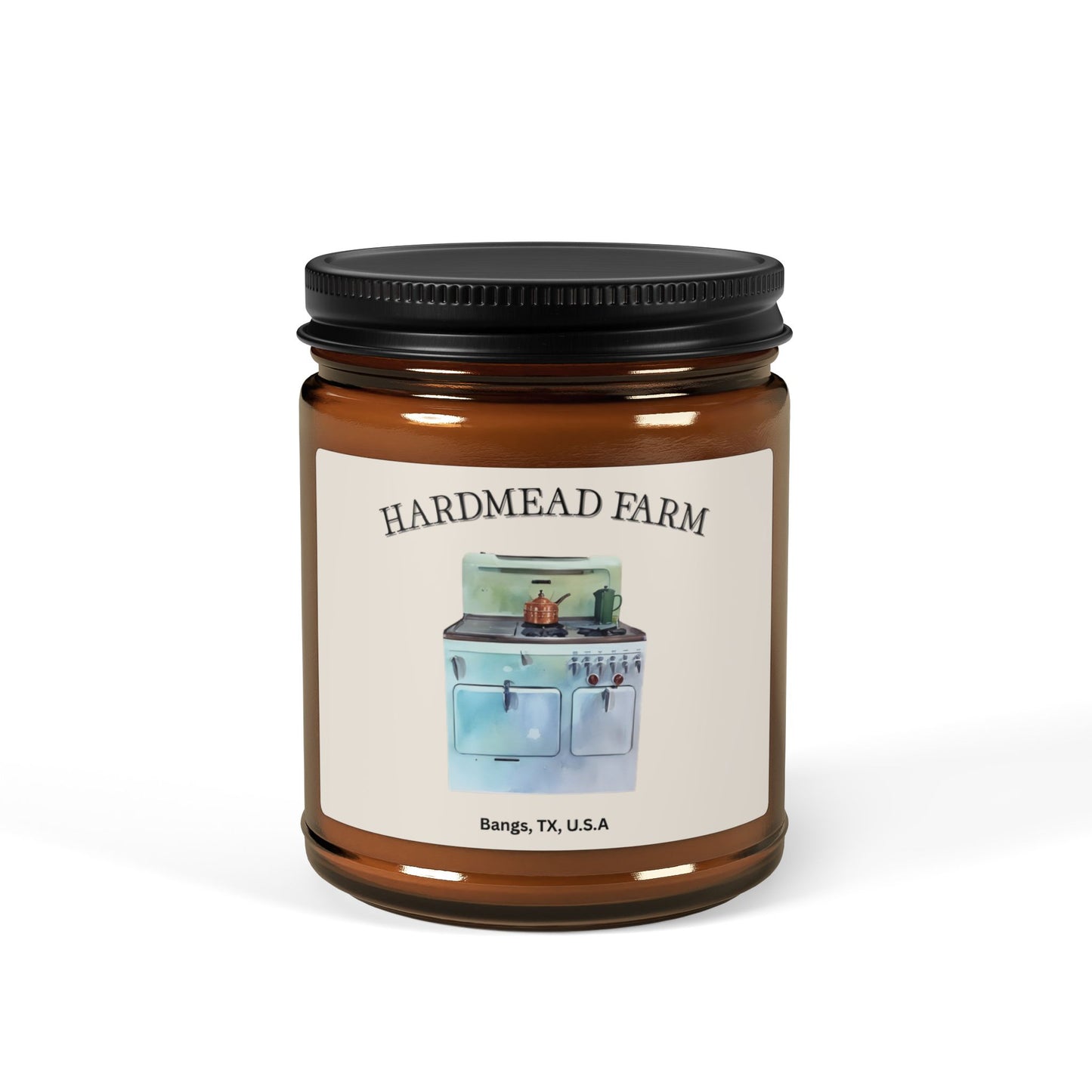 Hardmead Farm Scented Soy Candle - Eco-Friendly Amber Jar